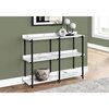 Monarch Specialties Accent Table, Console, Entryway, Narrow, Sofa, Living Room, Bedroom, Metal, Laminate, White, Black I 2221